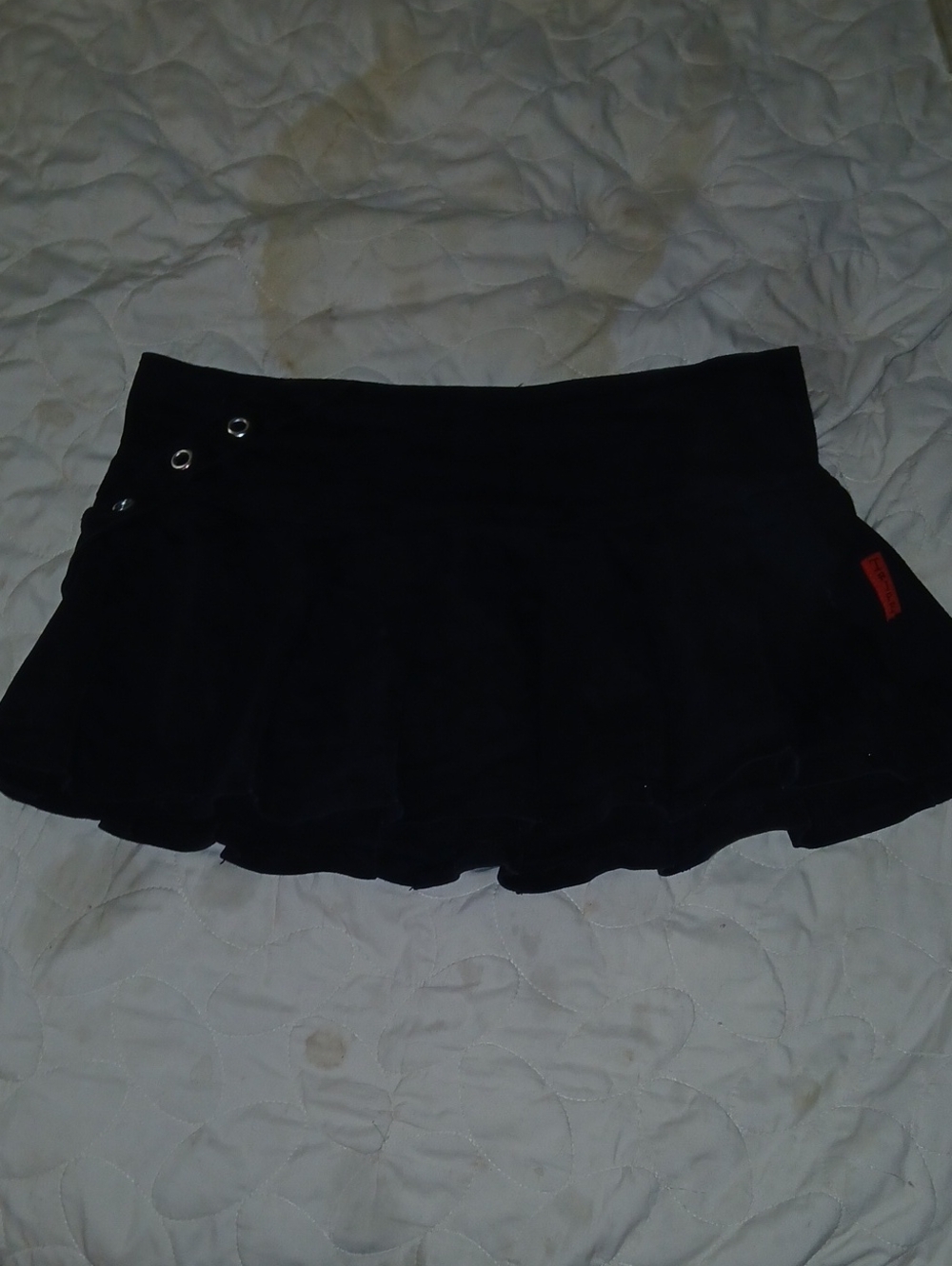 Vtg TRIPP Pleated Skirt With Side V Grommets